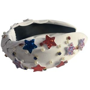 White Star Embellished Headband